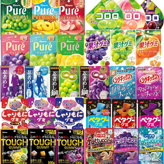 Assorted Gummies, 10 Types, 1 x 1, Total of 10 Pieces, Juice, Puree, Puree Premium, For Rice Moods, Petagu Gummies, Tough Gummies, Fitcine, Coloro, Ninja, Shigekicks