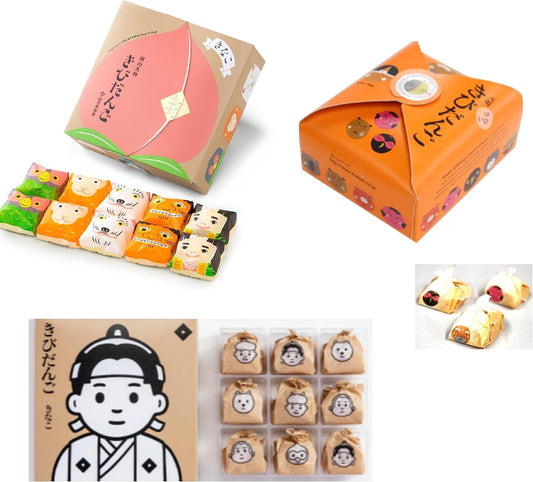 Okayama Confectionery Kinakobi Dango Food Comparison Set, 3 Boxes, Koeido, Takeda, Yamakata Eijudo