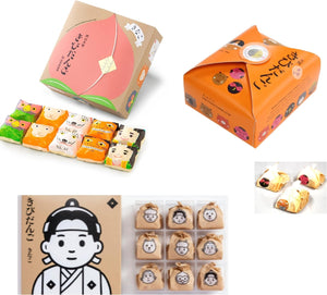 Okayama Confectionery Kinakobi Dango Food Comparison Set, 3 Boxes, Koeido, Takeda, Yamakata Eijudo