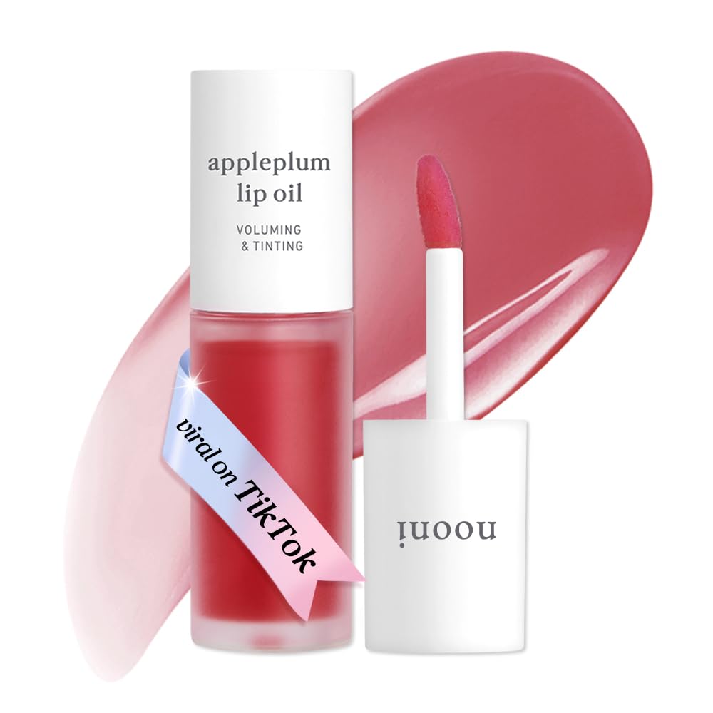 NOONI - Aceite coreano para labios, de larga duración, hidratante, revitalizante para labios secos, impermeable, relleno de calcetines para niñas adolescentes, 0.12 fl.oz, Appleplum