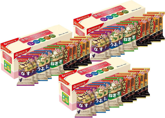 [Set Product] Amano Foods Loving Miso Soup, 5 Types, 30 Meals Set (Loving Miso Soup, 5 Types, 10 Servings, 3 Pieces)