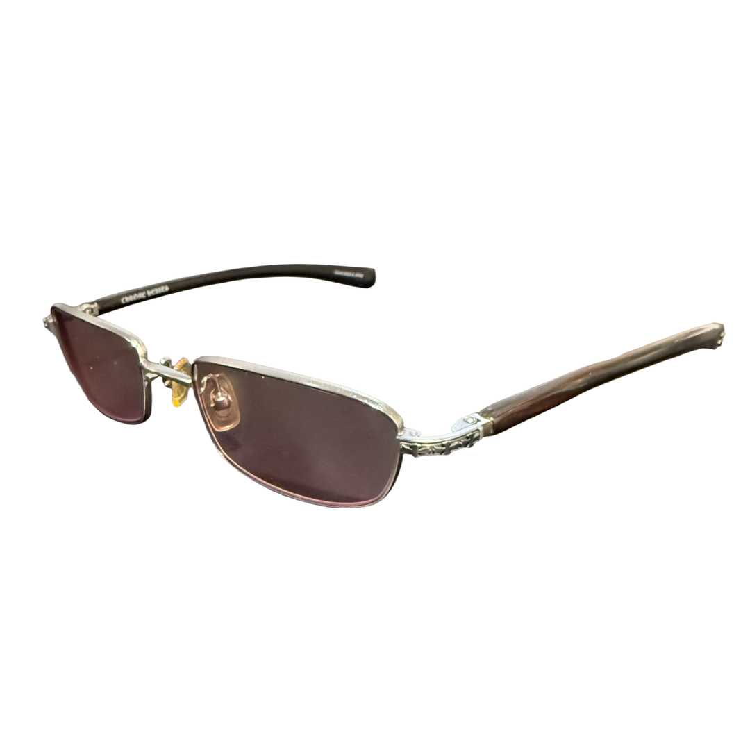 CHROME HEARTS 'VELVEDERE' DARK BROWN SUNGLASSES