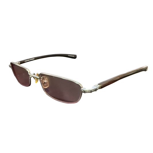 CHROME HEARTS 'VELVEDERE' DARK BROWN SUNGLASSES