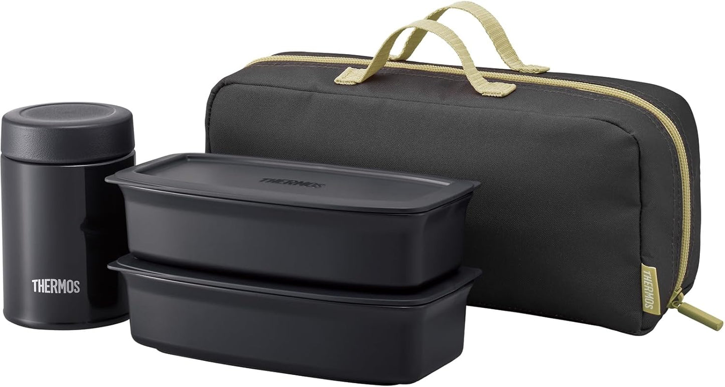 Thermos Vacuum Insulated Soup Lunch Set 1000ml Smoke Black JEA-1001 SMB