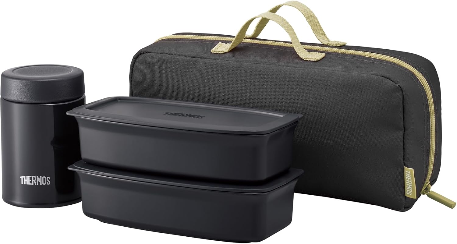 Thermos Vacuum Insulated Soup Lunch Set 1000ml Smoke Black JEA-1001 SMB