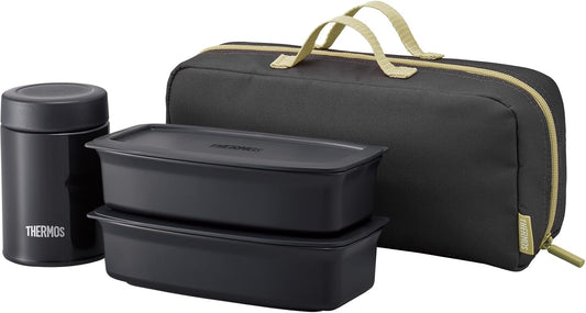 Thermos Vacuum Insulated Soup Lunch Set 1000ml Smoke Black JEA-1001 SMB