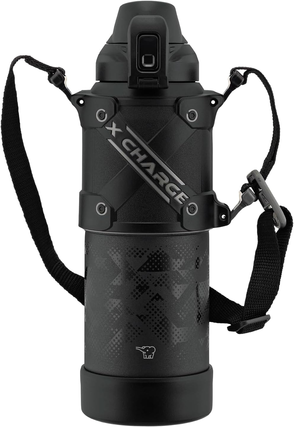 Zojirushi SD-HB10-BA Water Bottle, Large Capacity 1.0L, [Shock-Resistant], Easy to Clean with Only 2 Parts, Seamless Straw, Keeps Cold, Sports Drink, Cool Bottle, Black