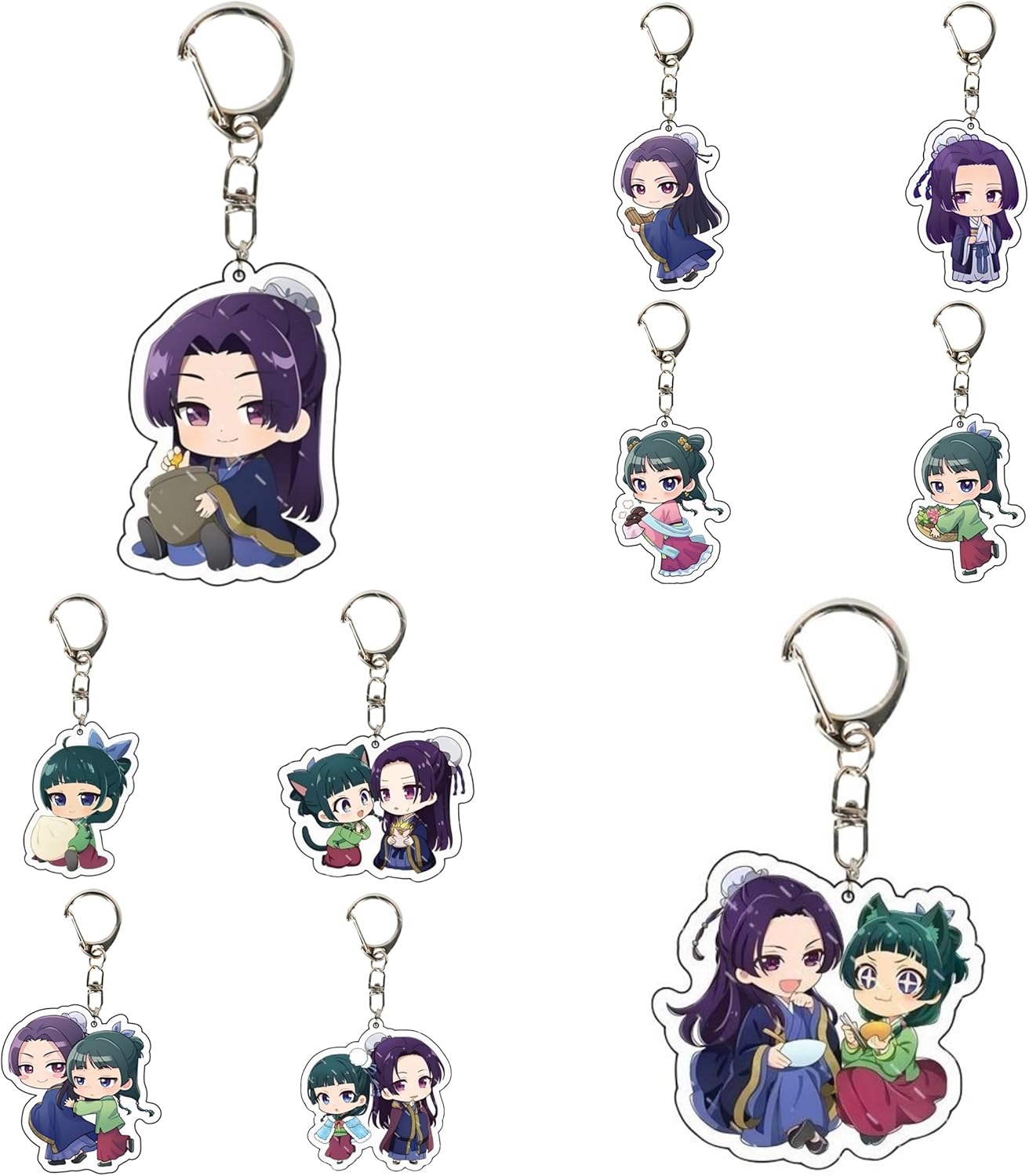 [Loraretta] 薬屋のひとりごと キーホルダー 猫猫 マオマオ ギョクヨウ コスプレ小物 装飾小道具 かわいい 多個模様選択可 アニメグッズ 飾り 萌えグッズ 萌えキーホルダー贈り物 通勤 通学 小物 プレゼント[非公式] [並行輸入品]