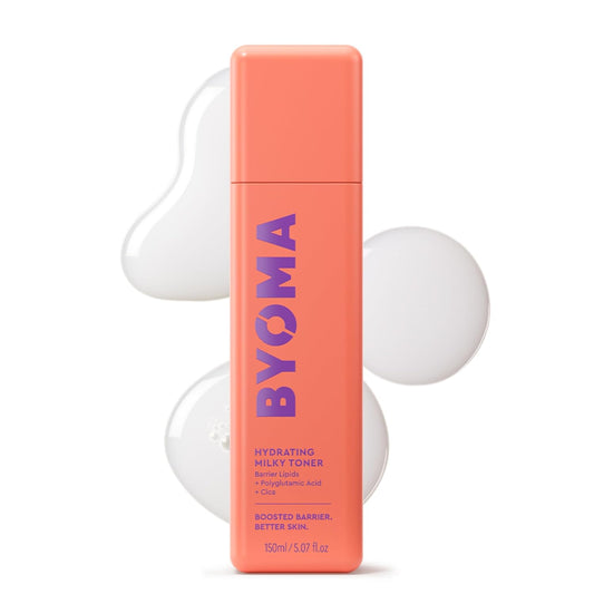 BYOMA Tónico lechoso hidratante - Tónico luminoso y ultrahidratante para la cara - Alivia la piel, bloquea la humedad, reduce el enrojecimiento - Reparación de barreras - 5.07 onzas líquidas