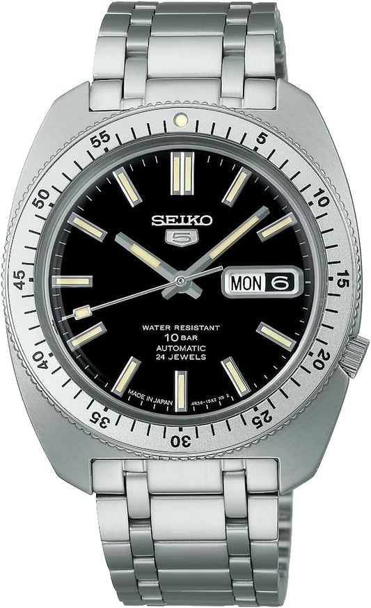 Seiko SBSA313 Men's Automatic Watch, Five Sports, Heritage Design, Limited Edition, Silver