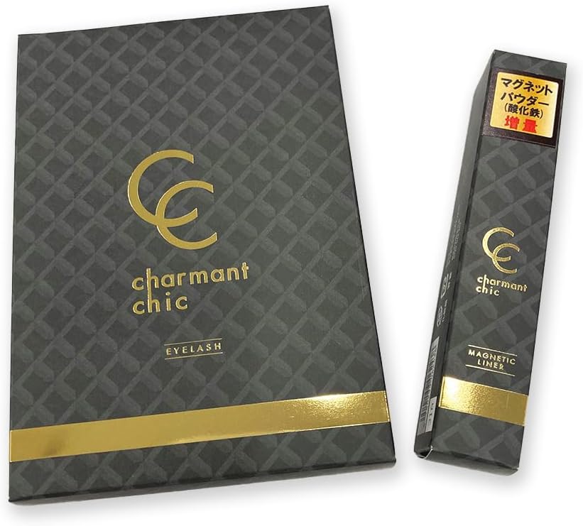 Chamonseek Magnetic Liner 2 & Eyelash (Natural) False Eyelashes, Magnetic Attachment