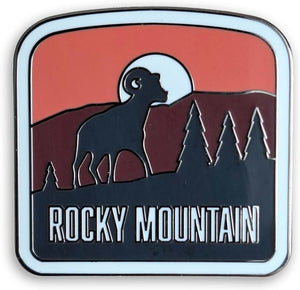 Vagabond Heart Rocky Mountain Pin – Insignia de solapa esmaltada dura Colorado NPS Souvenir – Pasador de metal de viaje para el parque nacional de las Montañas Rocosas para mochila, chaqueta, sombrero