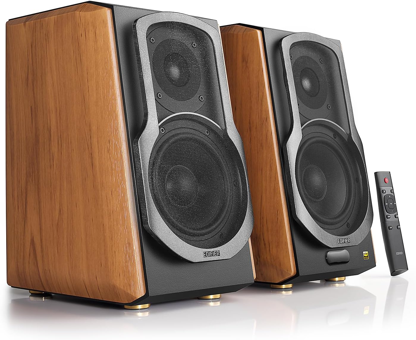 Edifier S1000MKⅡ Active Speaker Bluetooth 5.0 Max 120W Output aptX HD Compatible Hi-Res Compatible 2-Way Built-in Amp Bluetooth/OPT/COAX/Dual RCA Input Wired/Wireless Dual Use PC/TV/Smartphone Wooden