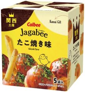 【Kansai Osaka Souvenir Gift】Calbee Jagabee Takoyaki Flavor, 5 Pack