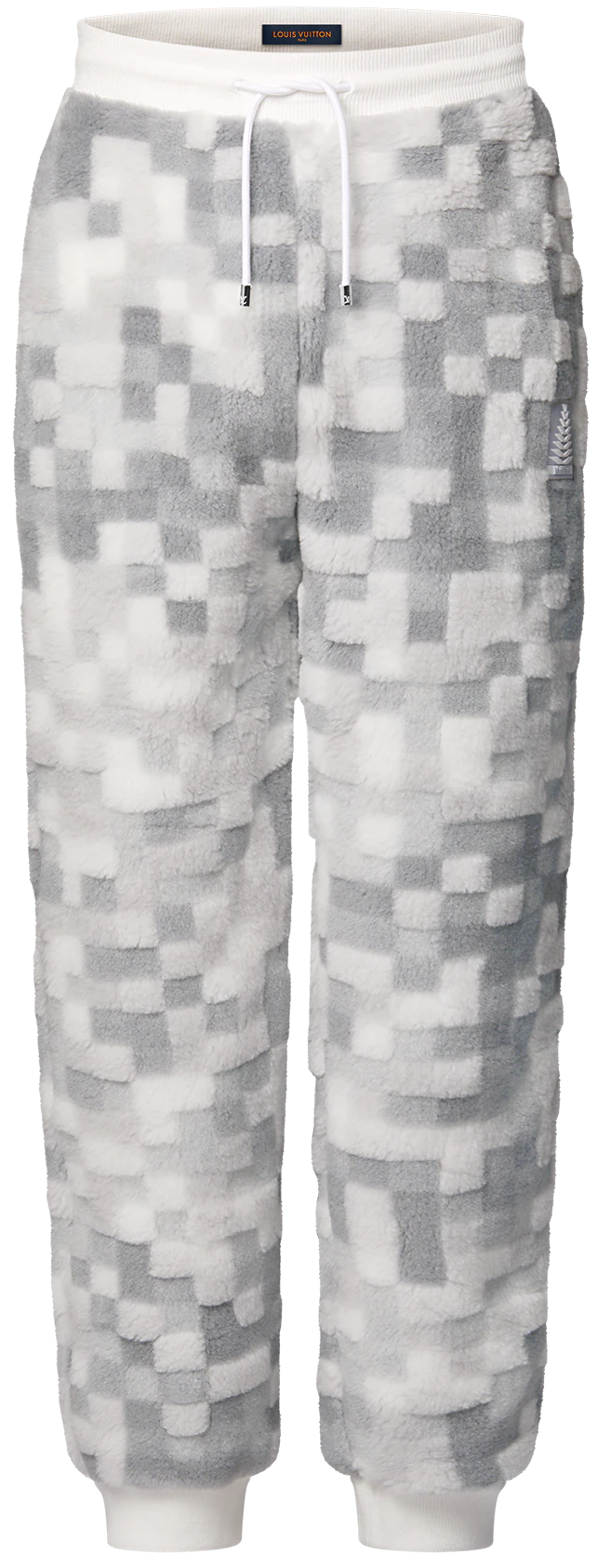 LOUIS VUITTON 'DAMOFLAGE SNOW' FLEECE SWEATPANTS