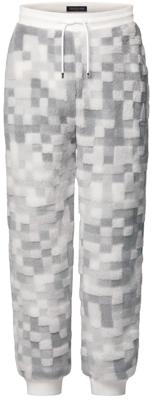 LOUIS VUITTON 'DAMOFLAGE SNOW' FLEECE SWEATPANTS