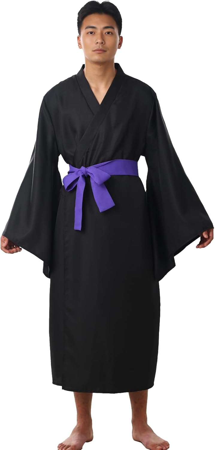 ANDHOM Men's Kimono, Yukata, White Coat, Plain, White Clothing, Hogi, Gyokori, For Temples, Monks, Gentlemen, Large Sizes