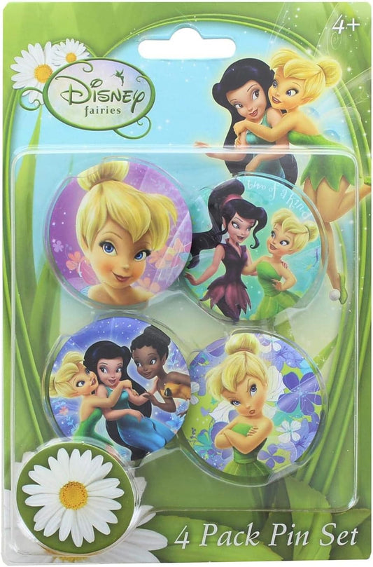 Disney Tinker Bell - Juego de 4 pines coleccionables de 1.25 pulgadas