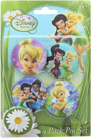 Disney Tinker Bell - Juego de 4 pines coleccionables de 1.25 pulgadas