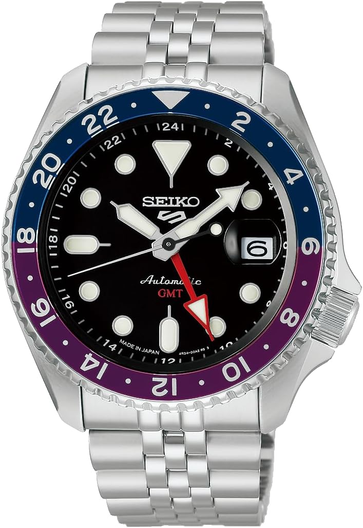 Seiko Watch SBSC021 Five Sports SKX GMT Men's Watch, Silver