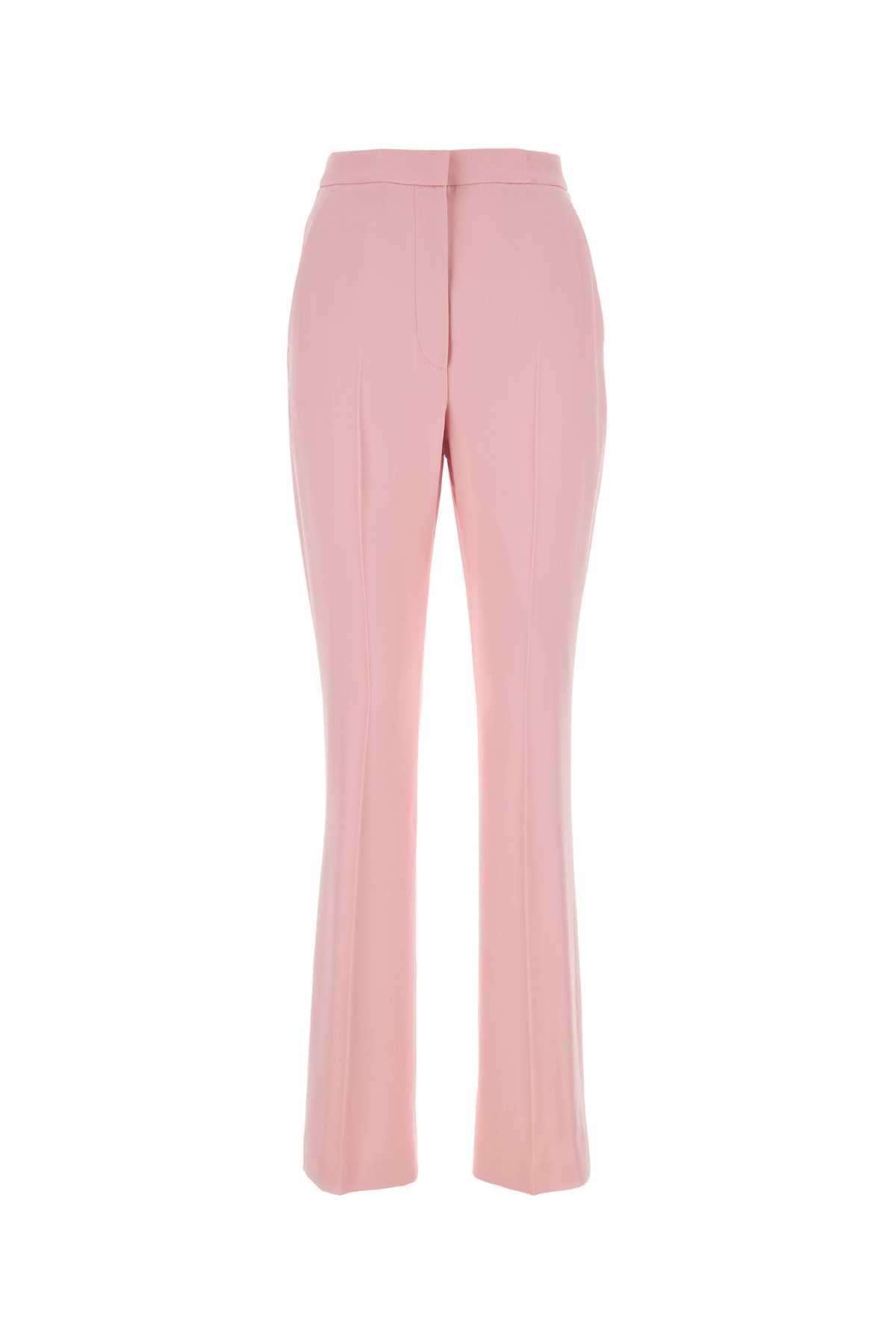 Alexander Mcqueen アレクサンダーマックイーンパステルピンククレープタバコパンツ - Image 1