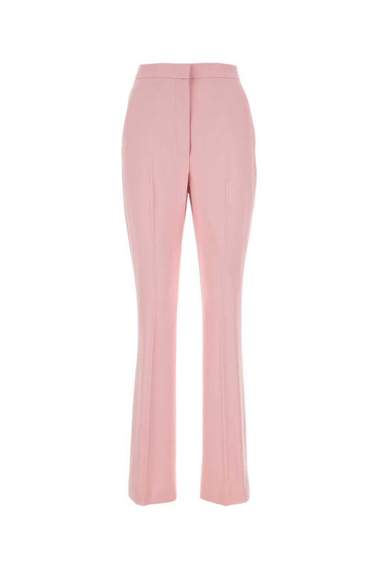 Alexander Mcqueen アレクサンダーマックイーンパステルピンククレープタバコパンツ - Image 1