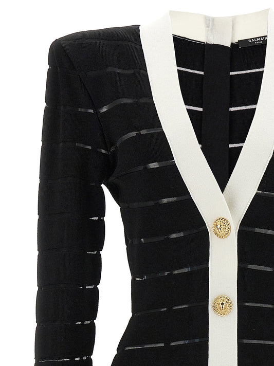 Balmain バルメインツートーンニットドレス - Image 1