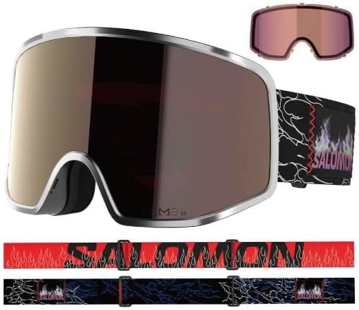 Salomon Ski Goggles, Men's, Women's, SENTRY PRO SIGMA & EXTRA LENS, Sentry Prosigma & Extra Lenses, Spare Lens Included, Glasses Compatible Goggles