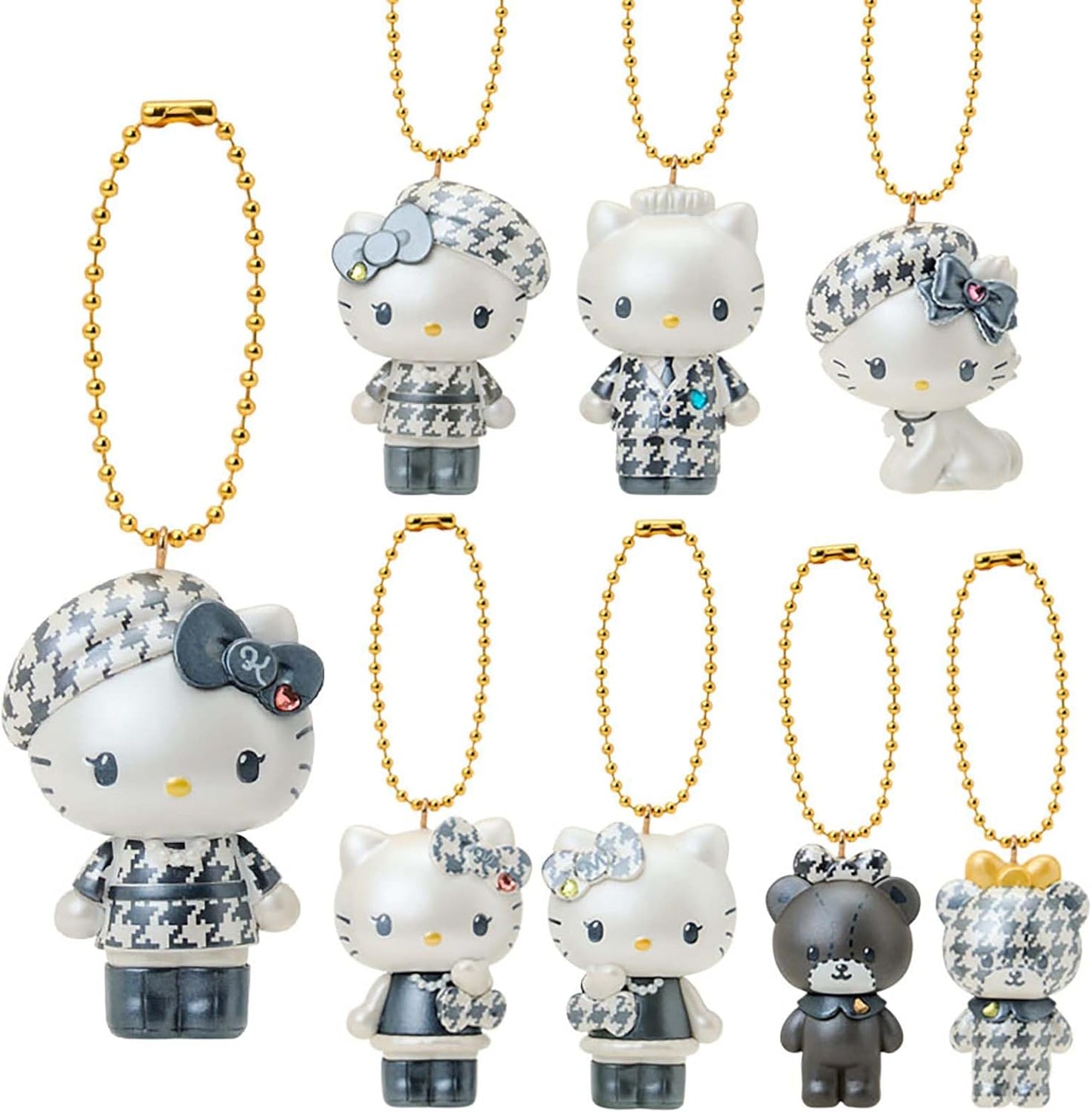 Sanrio 283002 Secret Mascot Charm (Monochrome Girly Twin Coordination) Hello Kitty