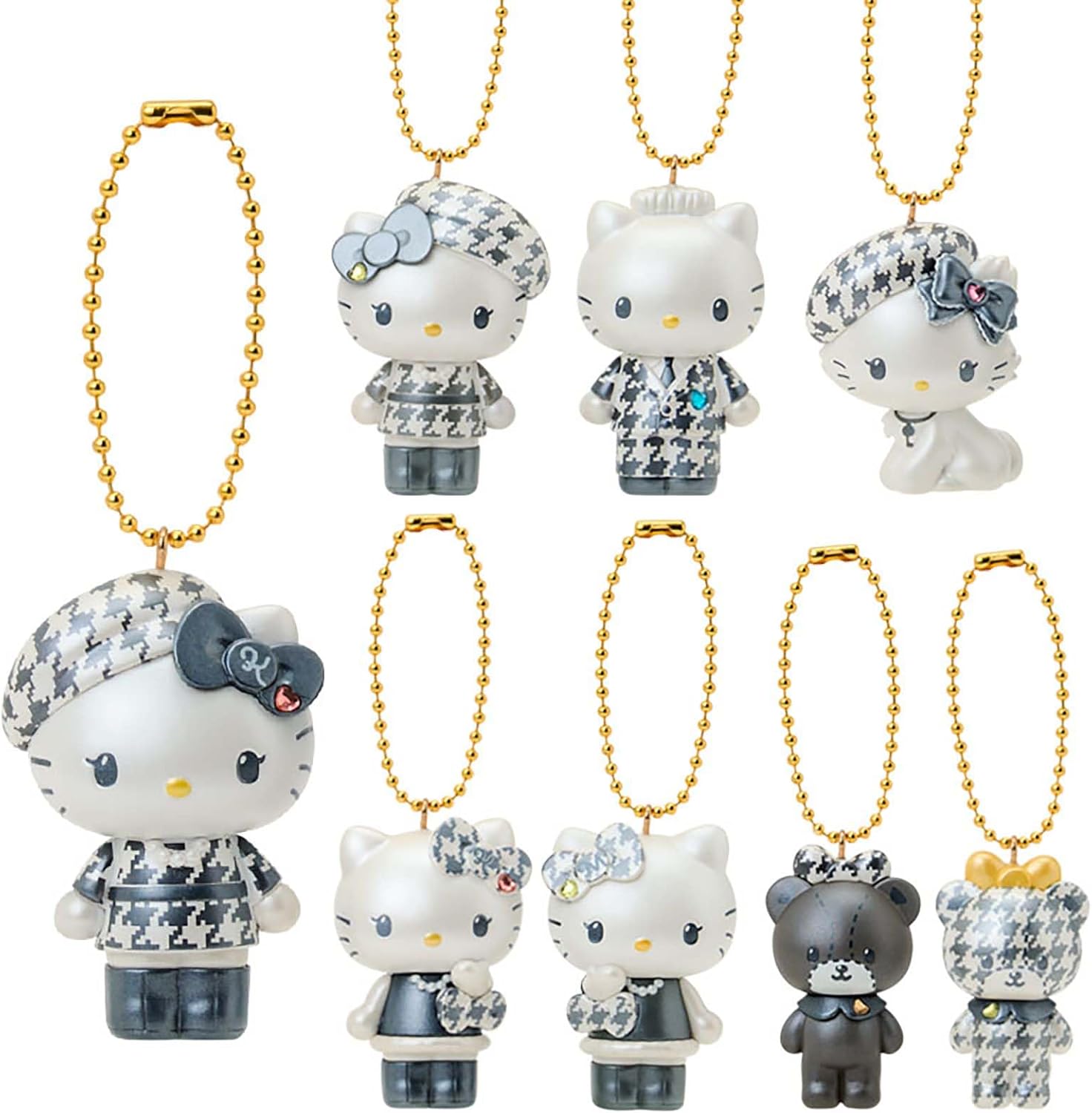 Sanrio 283002 Secret Mascot Charm (Monochrome Girly Twin Coordination) Hello Kitty