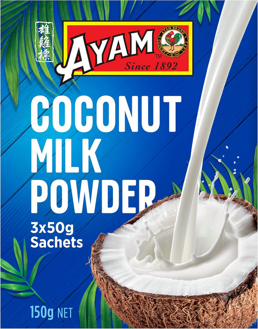 AYAM Coconut Milk Powder, 1.8 oz (50 g) x 3 (Halal Certified)