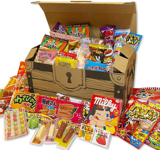 Japanese Snacks Assorted, 40-Piece Set, Treasure Box, Present, Present, Candy