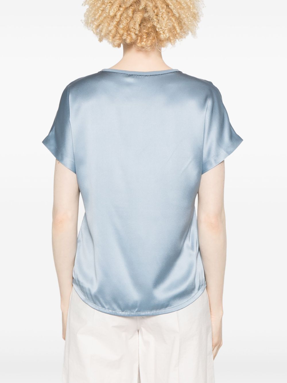 Brunello Cucinelli Silk V Necked Top - Image 1