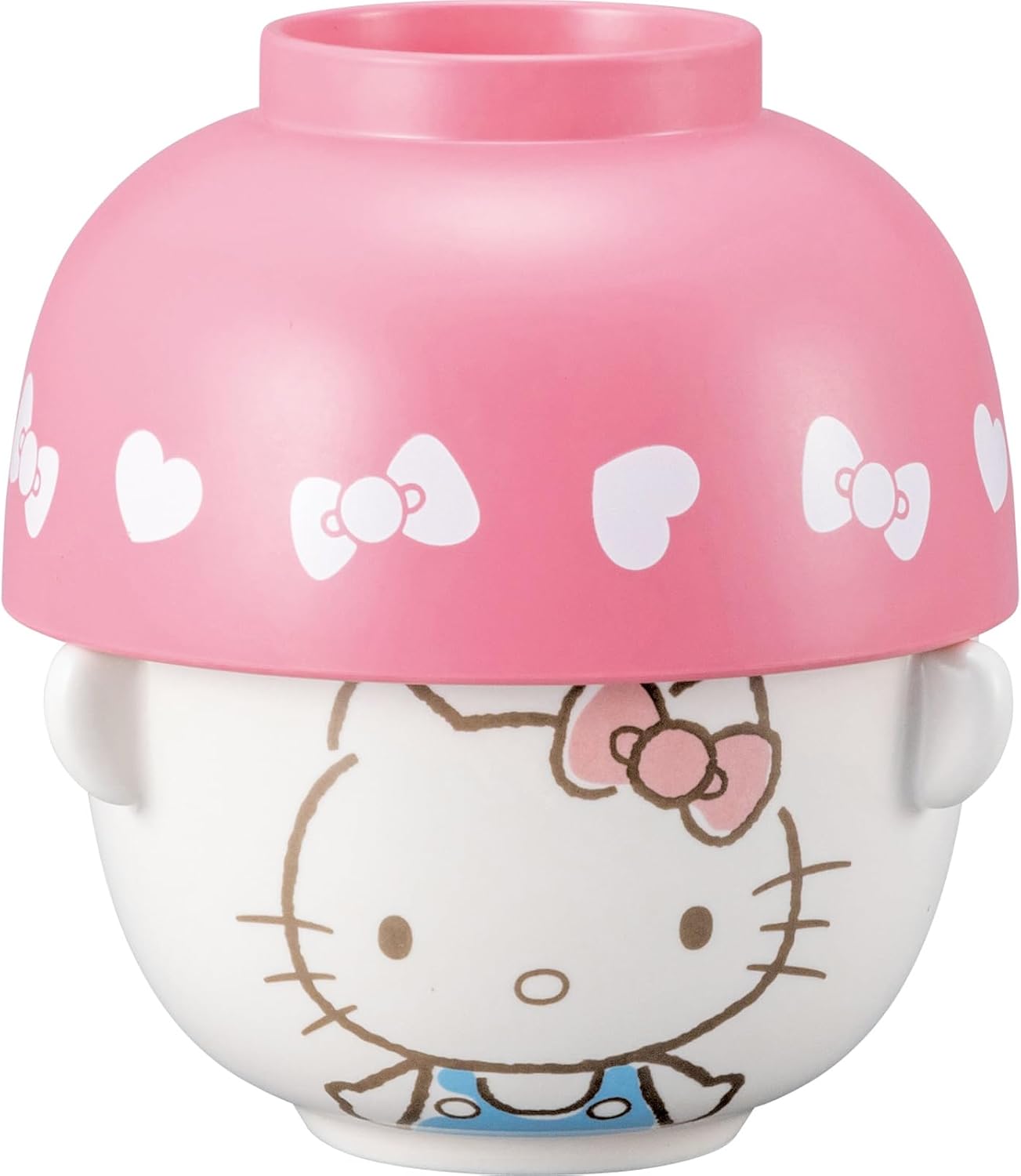 Sanrio SAN4213-1 Hello Kitty Soup Bowl and Rice Bowl Dinnerware Set, Mini, Kitty, Miscellaneous Goods, Sanrio Goods, Gift, Made in Japan