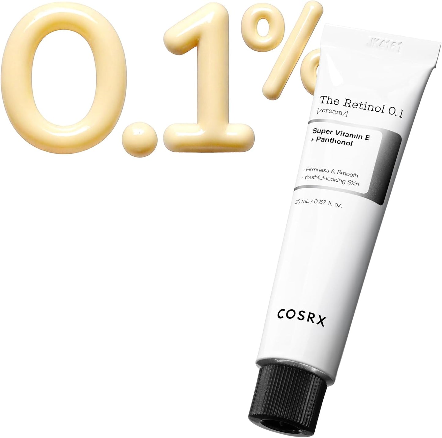 COSRX Retinol 0.1 Cream, 0.7 fl oz (20 ml), Vitamin E, Allantoin, Hyaluronic Acid, Panthenol, Pure Genuine Retinol, Sensitive Skin, Tested for Human Body, Korean Skin Care, Korean Cosmetics