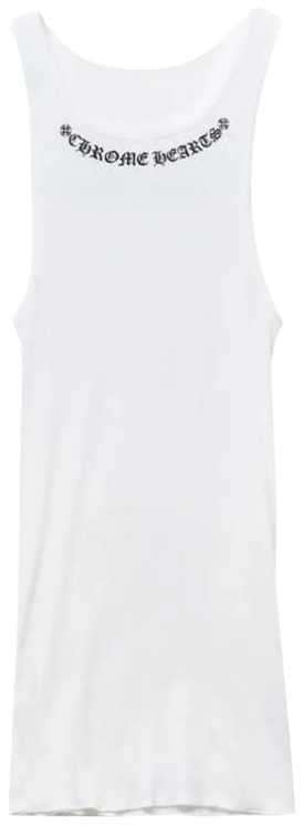 CHROME HEARTS 'SCROLL' WHITE TANK TOP