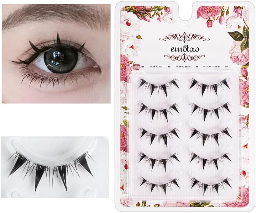 False Eyelashes, Bulk Lashes, Top Eyelashes, Cosplay Makeup, Short, Popular, Handmade False Eyelashes, Actress Eyelashes, 5 Pairs (TQ01)