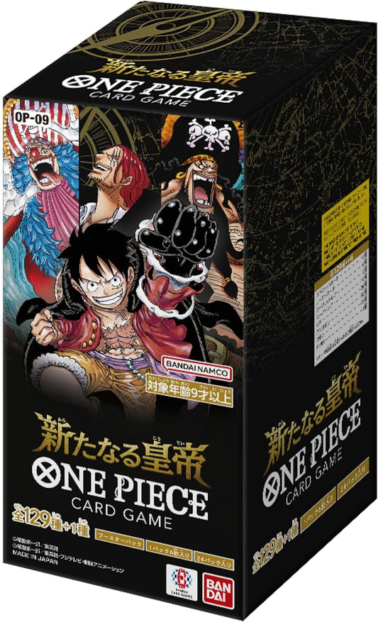 Bandai OP-09 One Piece The New Emperor Card Game, Box Packaging, 6 Card Per Pack x 24 Packs
