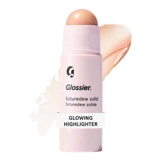 Glossier Futuredew Solid - Highlighting Stick, Illuminating Primer & Skincare Glow Hybrid + Light Reflecting Minerals & Plant-Based Oils - Dewy Sun-Kissed Radiance, Long-Wearing, Vegan, 0.21oz
