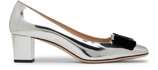 TOM FORD ミラーカーフレザー ベルベット パンプス - Image 1