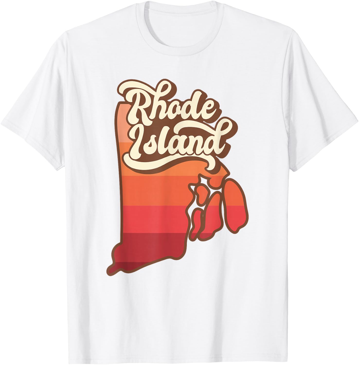 Camiseta retro Rhode Island, Blanco