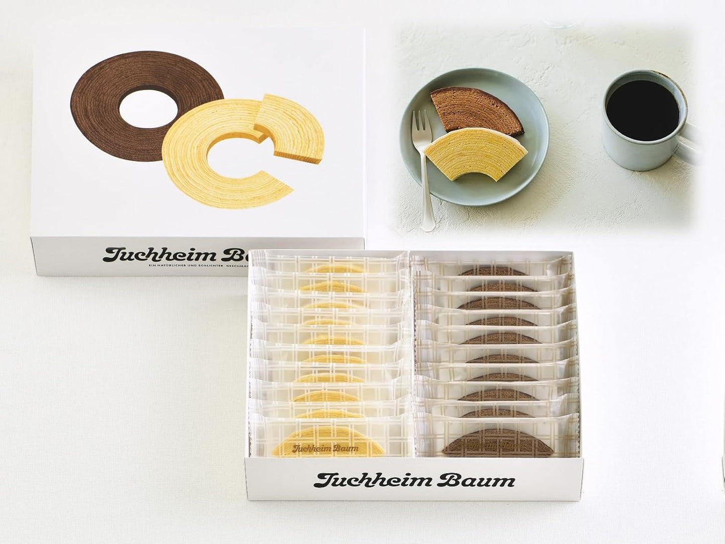 Juheim Baum55 Baumkuchen Plain, Chocolate, Individual Packaging, Pack of 20, Gift, Celebration, Birthday, Sweets, Souvenir, Return, Uheim
