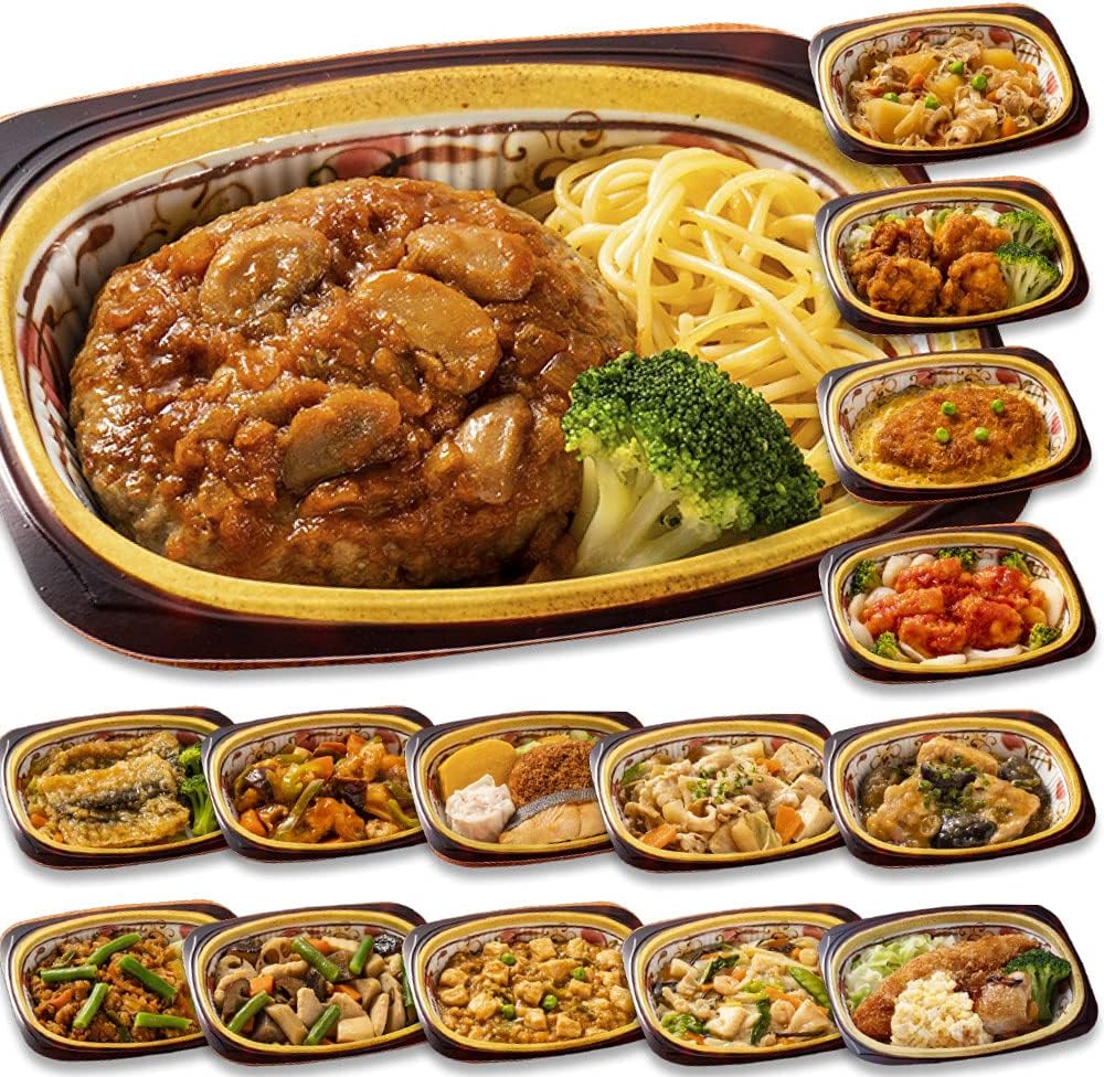 Frozen Bento, Frozen Side Dishes, 15-Meal Set, Cozy Dishes Omakase, Ready-made, Frozen Foods, Easy, Stock Food