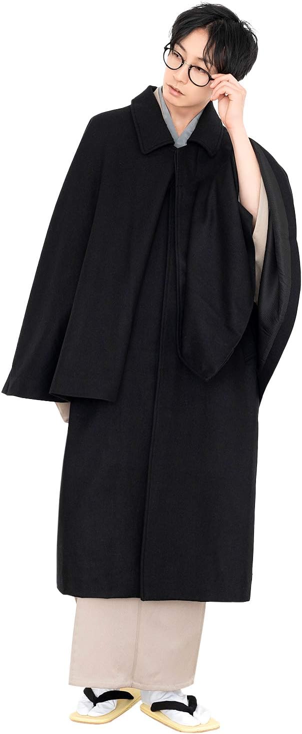 Kyoetsu Inverness Coat, Kimono Coat, Kimono, Men's, Men's