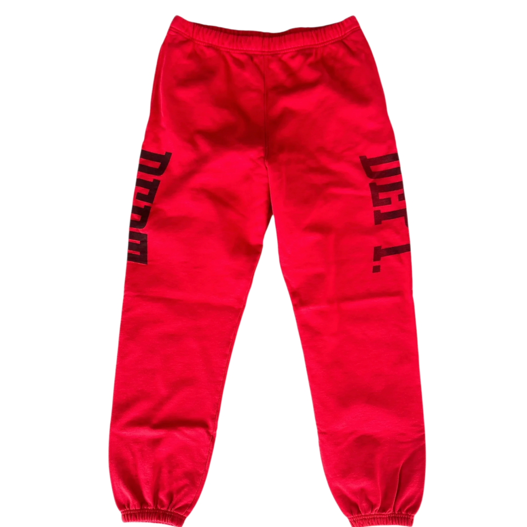 GALLERY DEPT 'RED/BLACK' LOGO SWEATPANTS