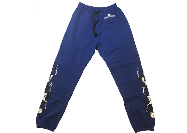CHROME HEARTS MATTY BOY FLAME SWEATPANTS BLUE