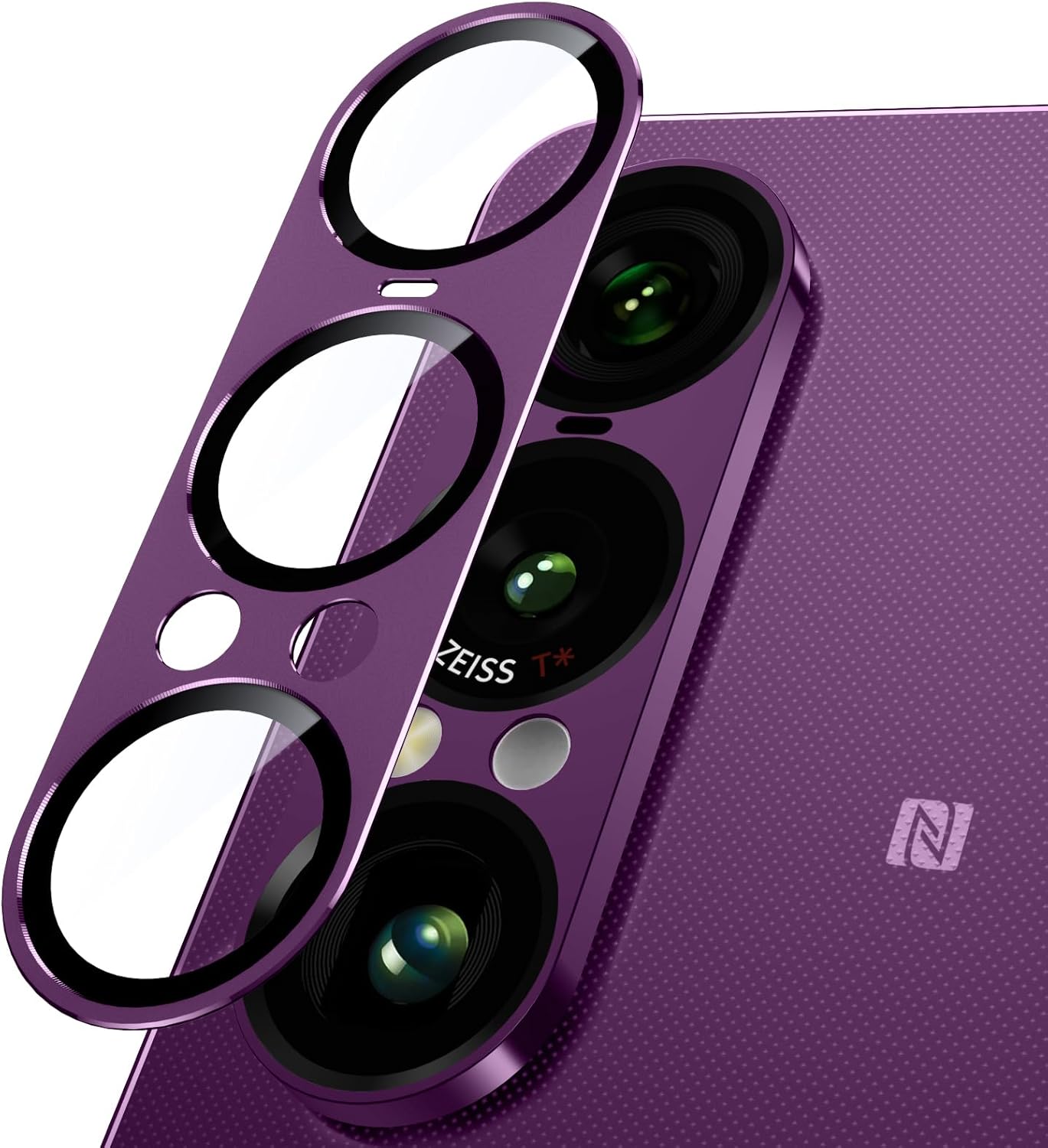 Xperia 1 VII Camera Film SO-51F / SOG15 Exclusive Camera Protection Aluminum Alloy 9H Tempered Glass Lens Cover Shock Resistant Full Protection AR High Transmittance Camera Cover Anti-Fingerprint