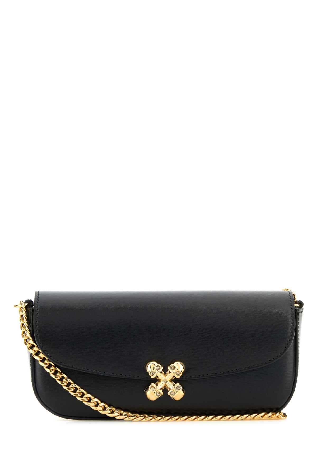 Alexander Mcqueen アレクサンダー・マックイーン・ブラック・ヘルスの小さな頭蓋骨の花のクロスボディバッグ - Image 1