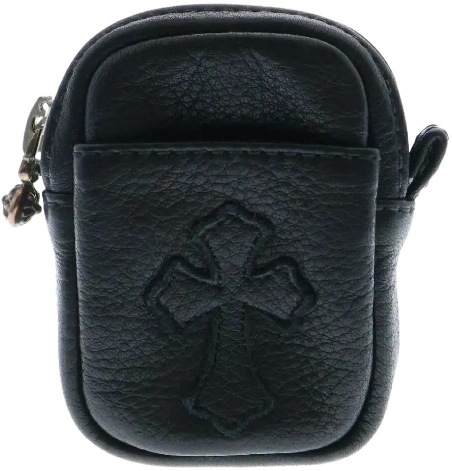 CHROME HEARTS 'CROSS PATCH' LEATHER MICRO TAKA