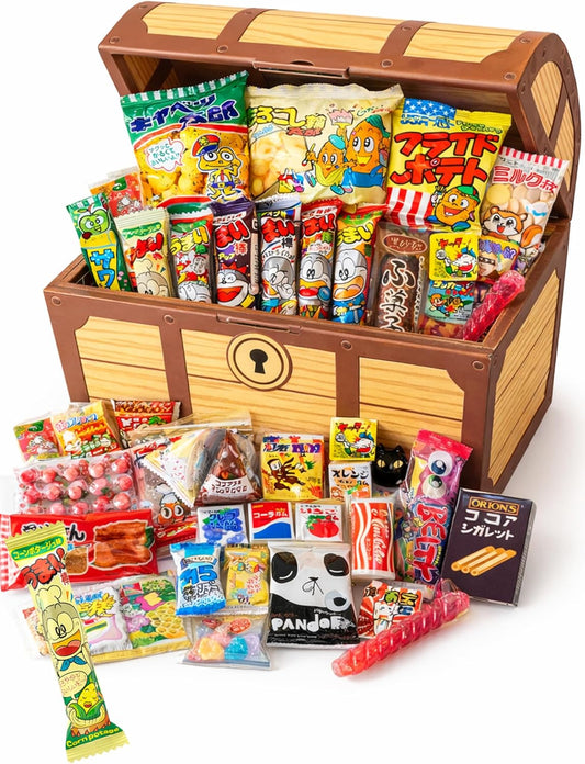 Dagashi Sweets Assorted Set of 55 Pieces in 50 Varieties Perfect for Birthdays, Events, and Parties. Children Can Decorate and Play with These Exciting Dagashi. [Exclusive Set from Dagashiya Ahiru